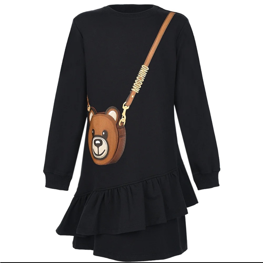 Moschino Teddy Bag Dress Black – BLACK
